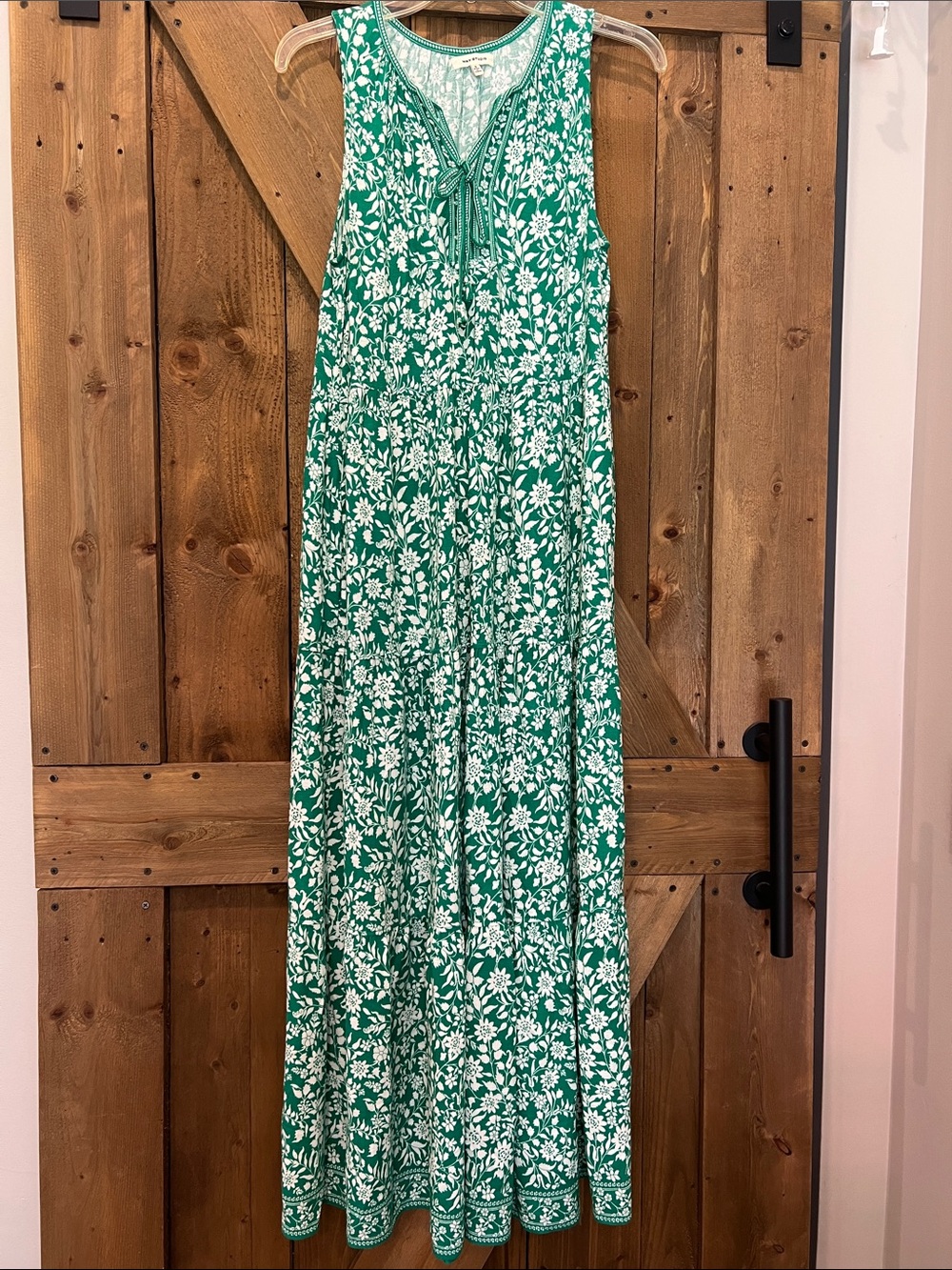 Max Studio Green & White Floral Maxi Dress Size S
